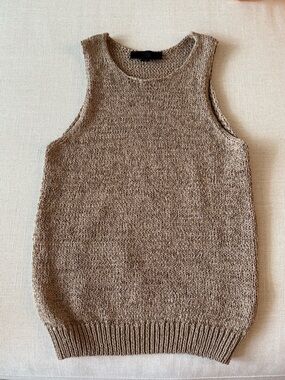 Zara Women's Knit Tank Top - Taupe Brown